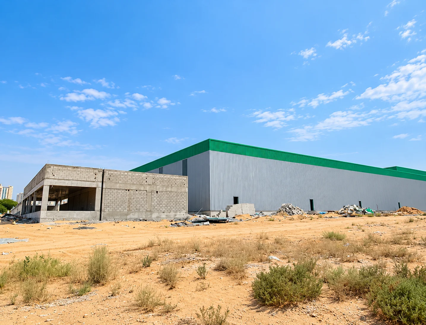 Construction of Closed Shed, Accomodation & Service Block @Al Hamra Industrial Zone-NFZ, RAK – UAE.